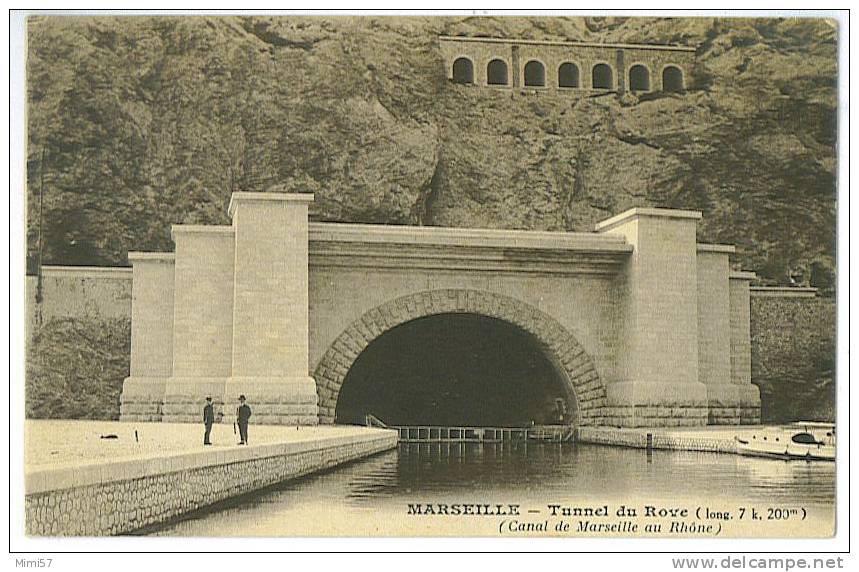 C.P.A. MARSEILLE - Tunnel Du Rove - Canal De Marseille Au Rhône - L'Estaque