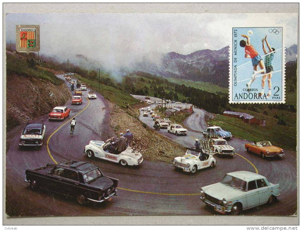 Peugeot 404, 203 Cabriolet, Fiat 1500 Spider, Citroen DS, Tour De France, Valls D'Andorra - Camión & Camioneta