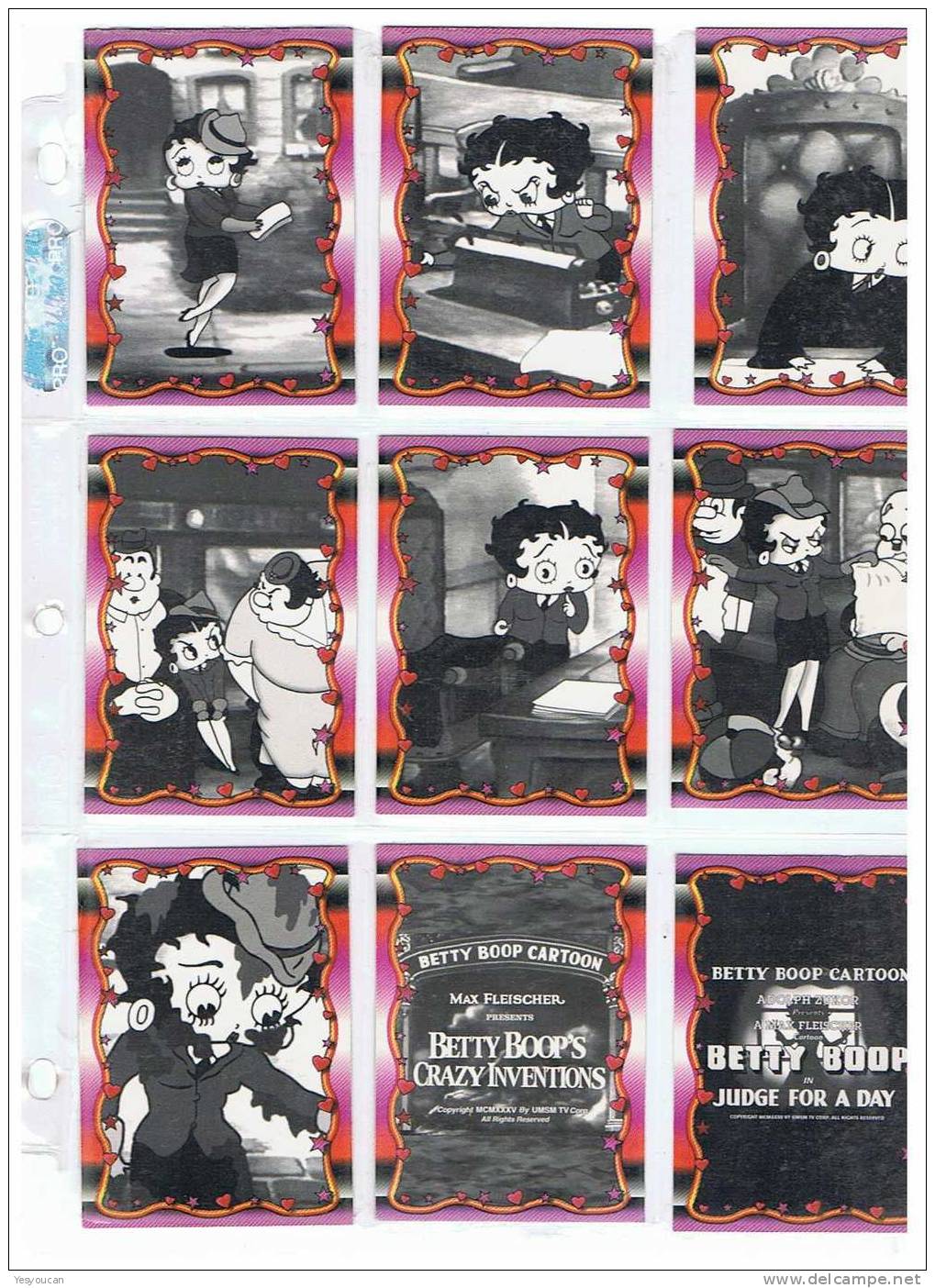 LOT NR 4 : BETTY BOOP TRADING CARDS (1995) - Autres & Non Classés