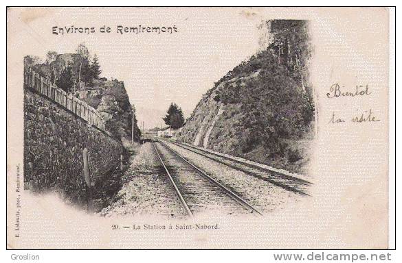 SAINT NABORD 20 LA STATION ENVIRONS DE REMIREMONT 1902 - Saint Nabord