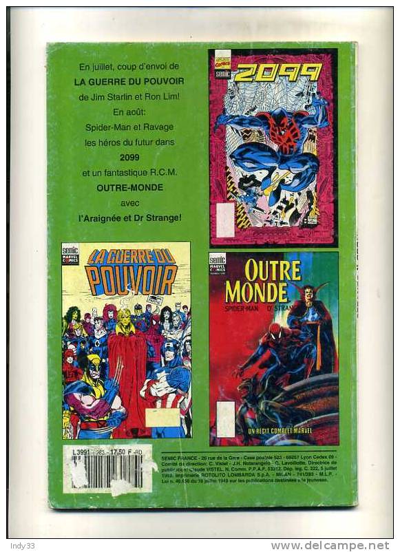 -  STRANGE SPECIAL ORIGINES N°283 . 1993 - Strange