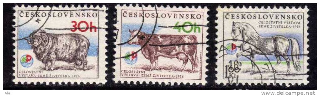 Tchécoslovaquie 1976 N°Y.T. : 2172 à 2174 Obl. - Used Stamps