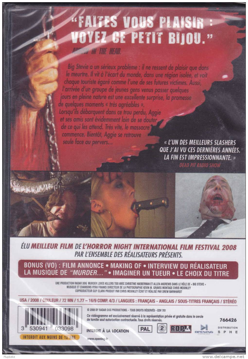 Dvd Zone 2 Murder Loves Killers Too Vf +vostf Neuf Et Scellé Meilleur Film Horror Night International Film Festival 2008 - Horror