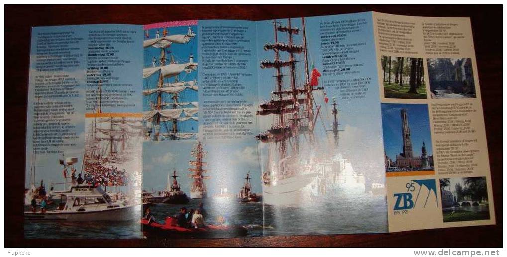 ZB 95 Zeebrugge 1995 Visite Des Grands Voiliers Cutty SarkTall Ship´ Races Feuillet D´Information - Schiffe