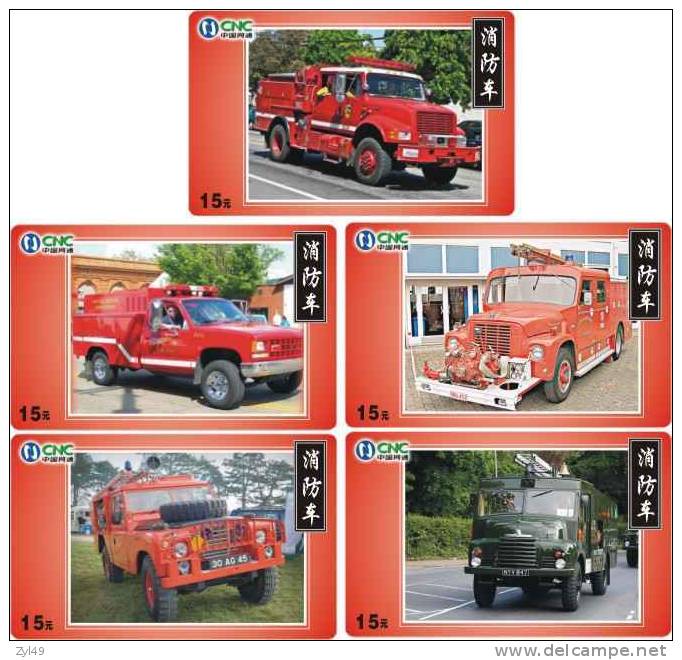 A04333 China Fire Engine 5pcs - Bomberos