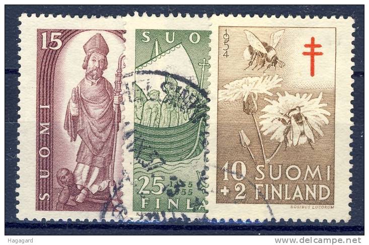 ##Finland 1954-55. 3 Different. Cancelled(o) - Used Stamps