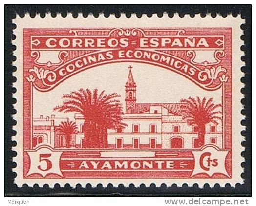 Cocinas Economicas AYAMONTE 5 Cts Rojo, Guerra Civil - Viñetas De La Guerra Civil