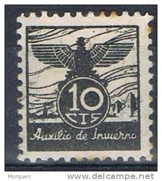 Auxilio De Invierno 10 Cts Negro  2,10 X 2,40 Cm, Guerra Civil - Viñetas De La Guerra Civil