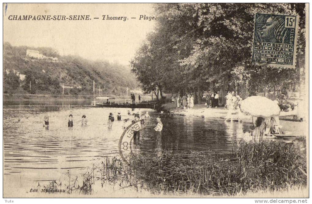 CHAMPAGNE-SUR-SEINE THOMERY LA PLAGE ANIMEE - Champagne Sur Seine