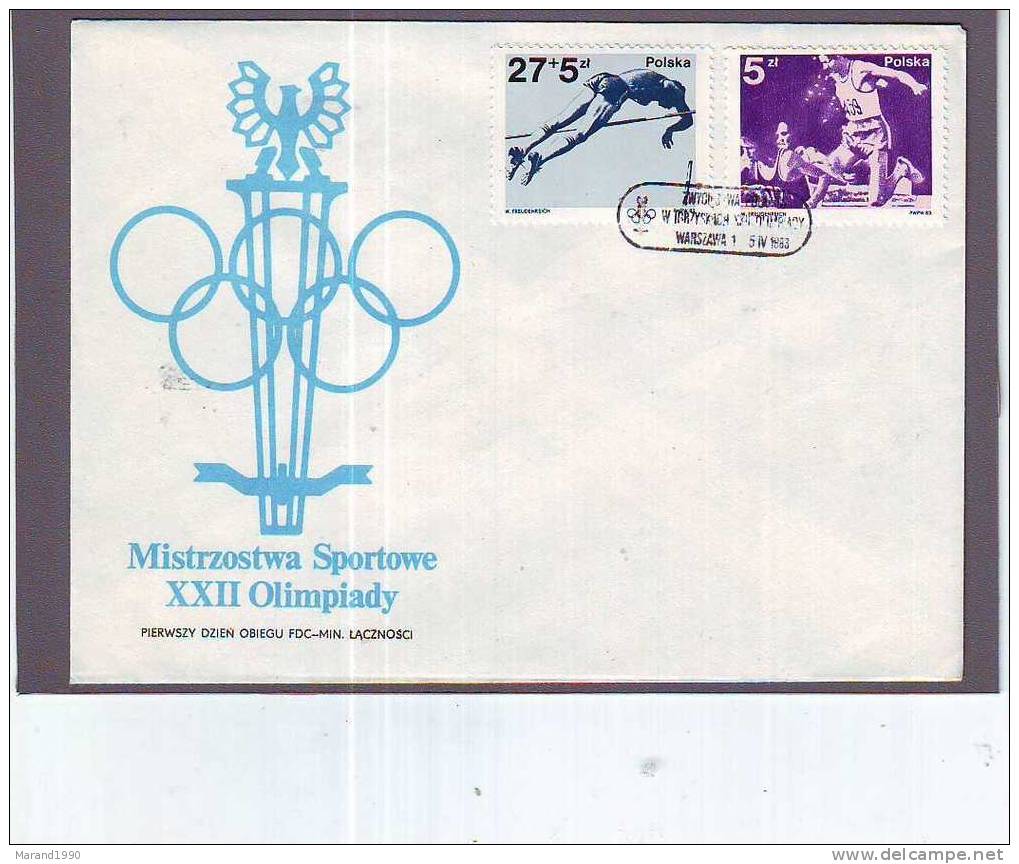 FDC, POLSKA - Verano 1984: Los Angeles