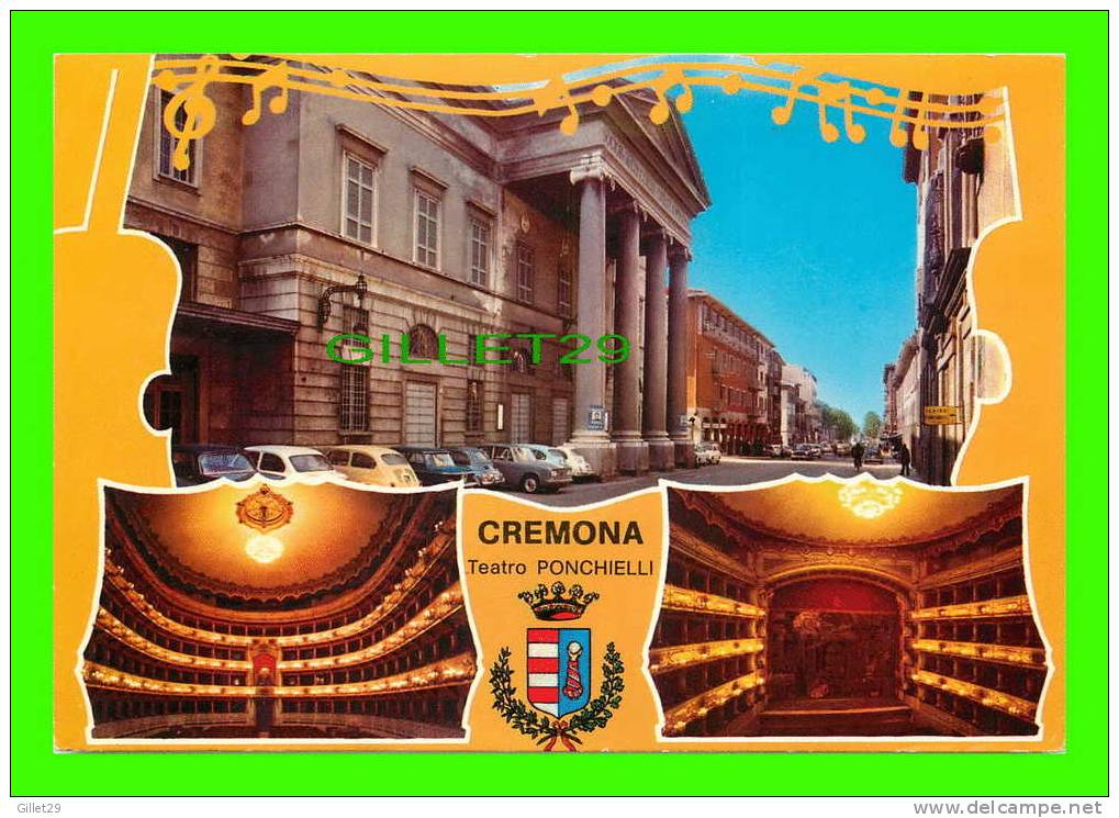 CREMONA - TEATRO PONCHIELLI - 3 VEDUTE - LA CARTA HA CIRCOLATO IN 1987 - - Cremona