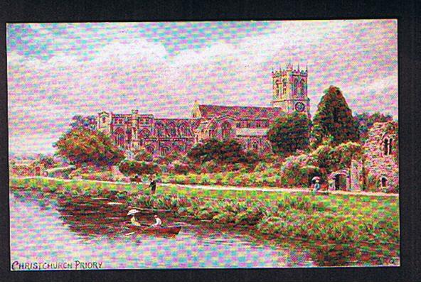 RB 569 - ARQ A.R. Quinton J. Salmon Postcard Christchurch Priory Near Bournemouth Dorset - Bournemouth (depuis 1972)