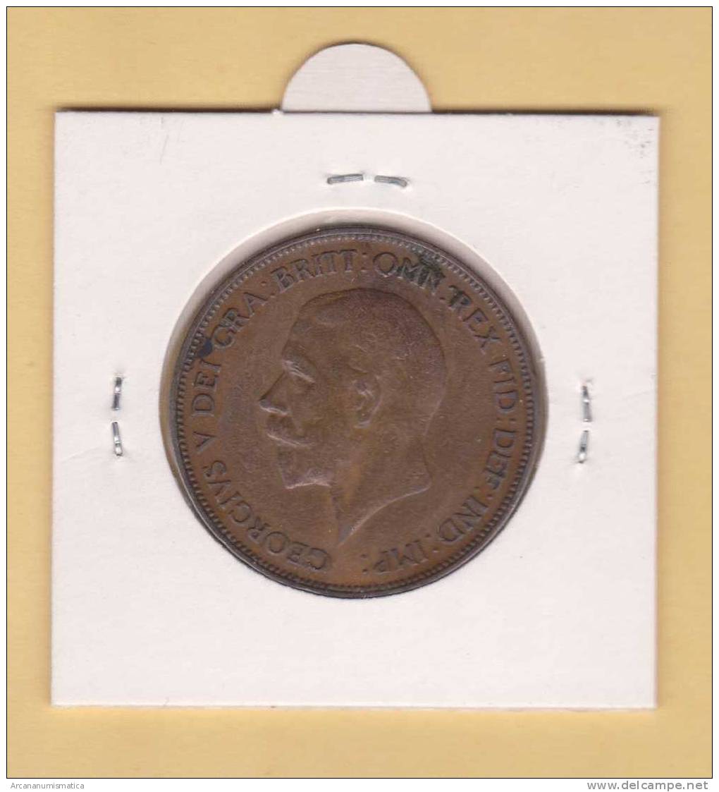 GRAN  BRETAÑA   1  PENNY  1.935  BRONCE  KM#838   MBC+/VF+     DL-8841 - Autres & Non Classés