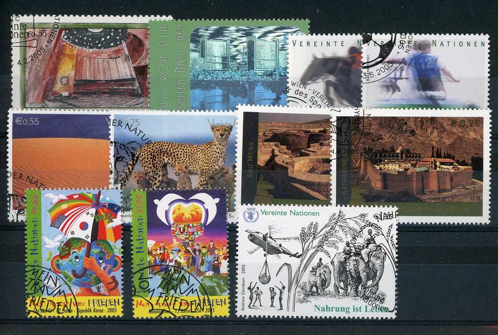 UN - ONU  -  Vienne  -  2005  :    11 Timbres (o) - Used Stamps