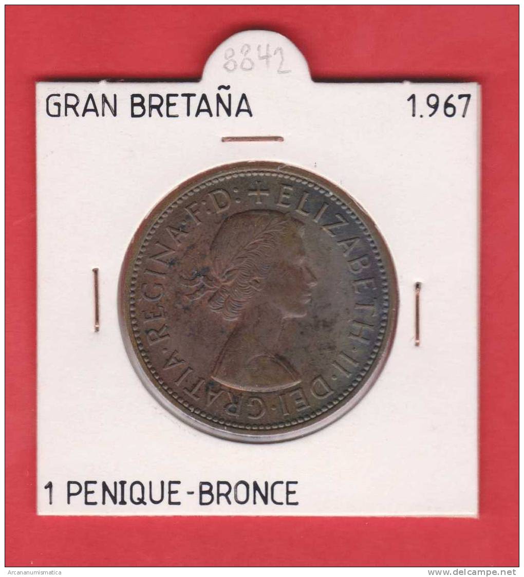 GRAN  BRETAÑA   1  PENNY  1.967  BRONCE  KM#838   SC/UNC     DL-8842 - Autres & Non Classés