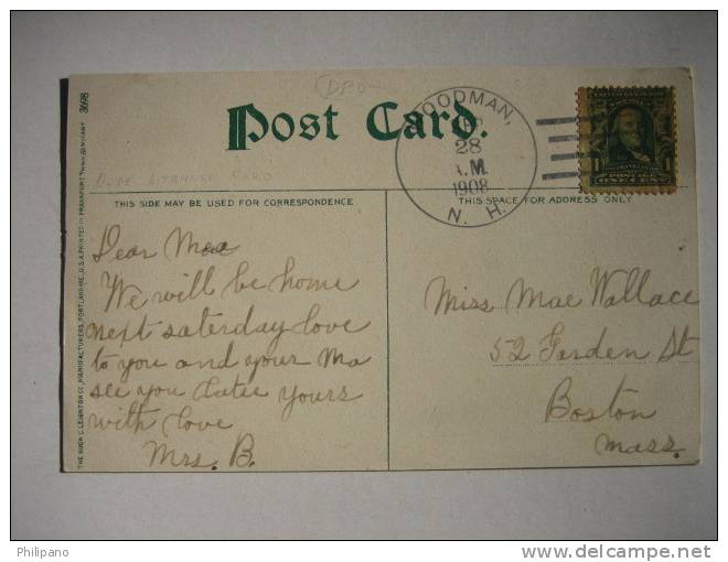 Light House      Port Clyde Me  Marshall Point Light    1908 Cancel - Other & Unclassified