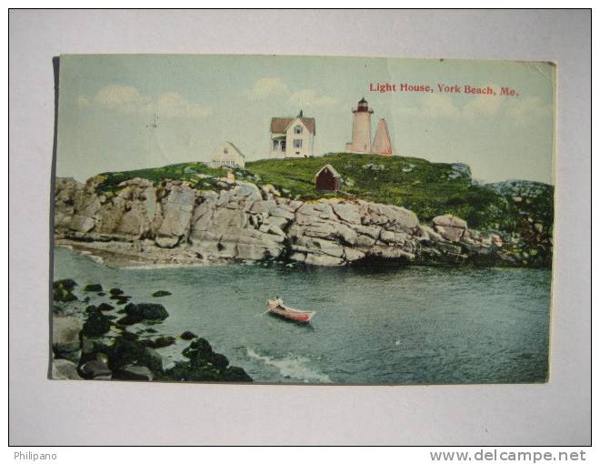 Light House           York Beach Me   19?? Cancel Circa 1907 - Other & Unclassified