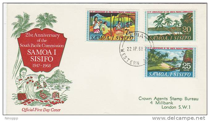 Samoa-1968 21st Anniversary Of The South Pacific Commission FDC - Samoa