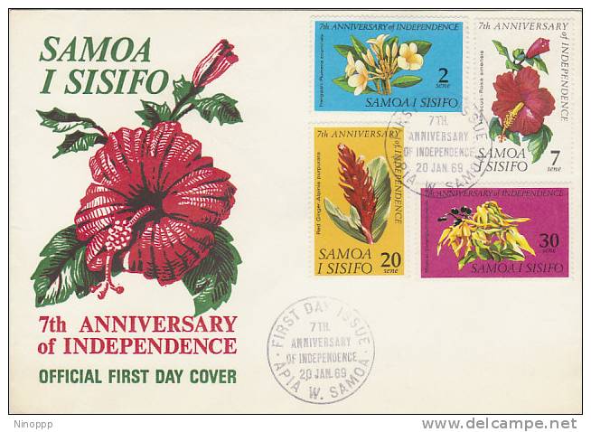 Samoa-1969 7th Anniversary Of Indipendence FDC - Samoa (Staat)