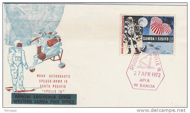 Samoa-1972 Apollo 16 Splash Down  Souvenir Cover - Samoa (Staat)