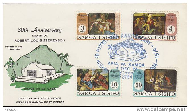 Samoa-1974 80th Anniversary Death Of Louis Stevenson , Official Souvenir Cover - Samoa (Staat)