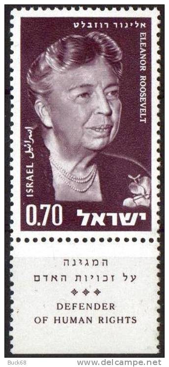 ISRAEL Poste 265  ** MNH + TAB Eleanor ROOSEVELT - Nuovi (con Tab)