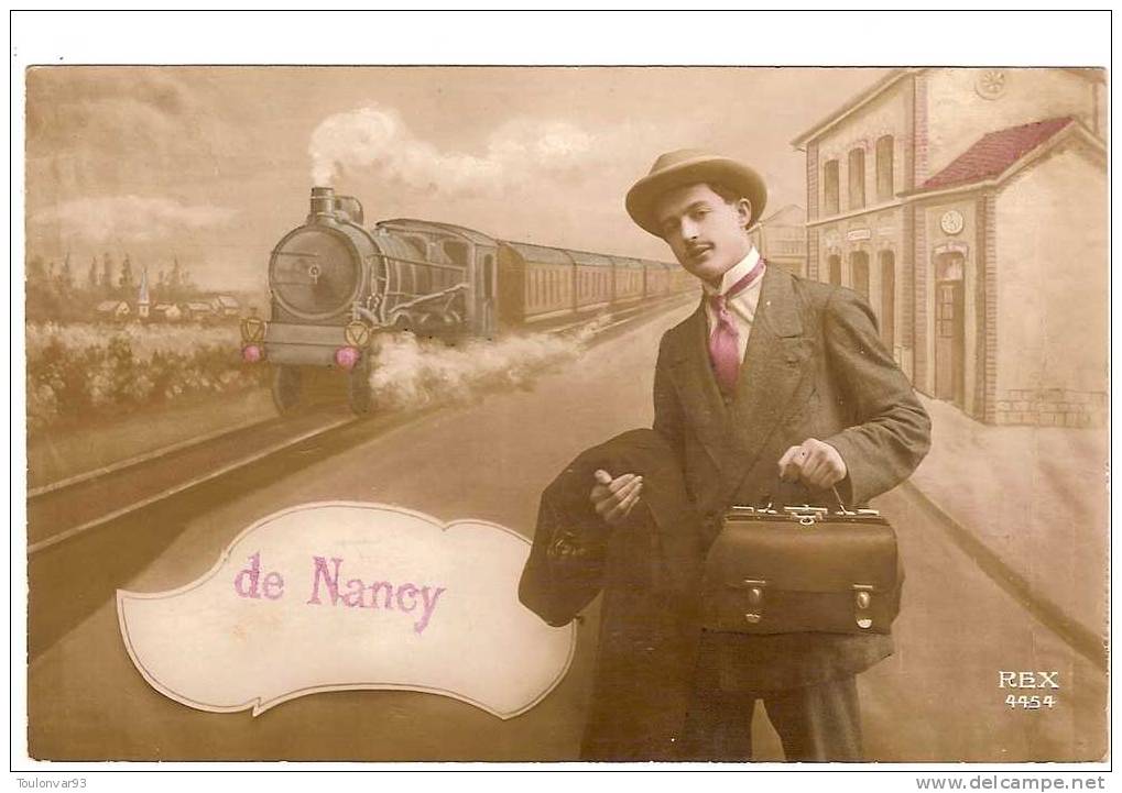 NANCY - MEURTHE ET MOSELLE - CARTE FANTAISIE CHEMIN DE FER - TRAIN - Nancy