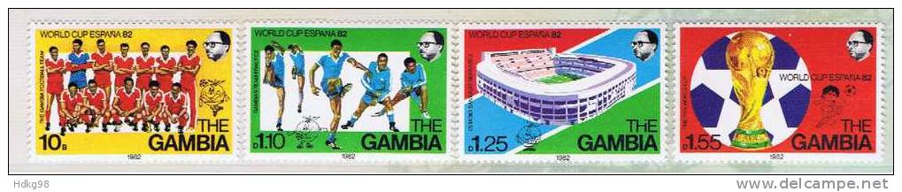 WAG+ Gambia 1982 Mi 441-44 Mnh Fußball-WM Spanien - Gambia (1965-...)