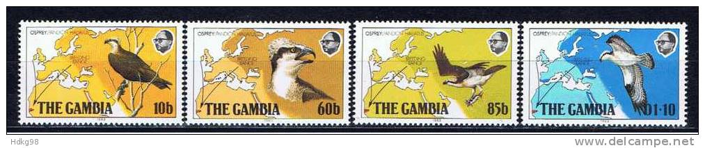 WAG Gambia 1983 Mi 479-82 Mnh Fischadler - Gambie (1965-...)