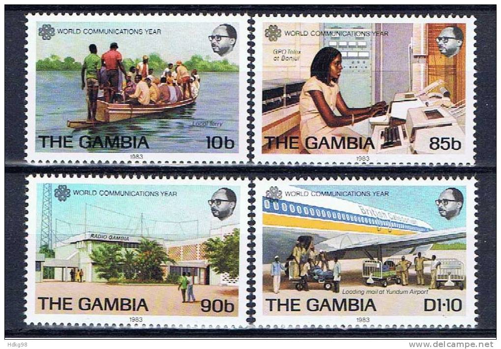WAG+ Gambia 1983 Mi 483-86 Mnh Weltkommunikationsjahr - Gambie (1965-...)