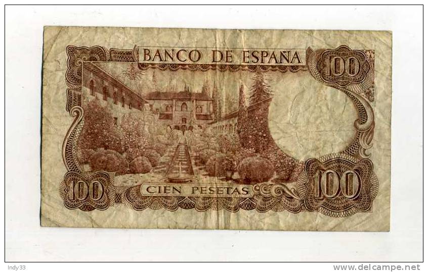 - ESPAGNE . 100 C. 1970 - 100 Pesetas