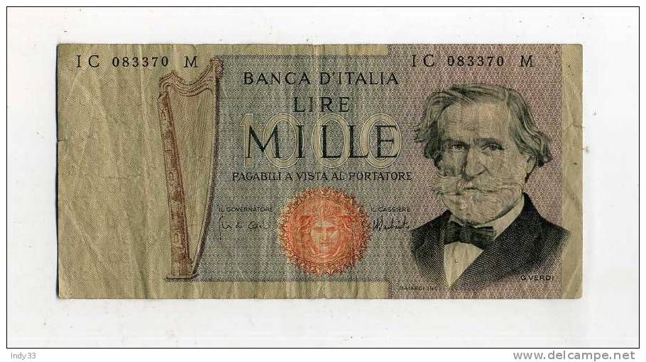 - ITALIE . 1000 L. 1969 - 1000 Lire