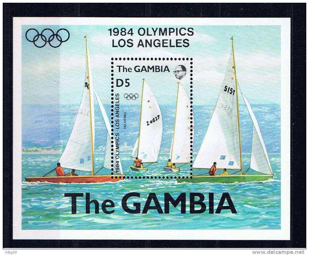 WAG+ Gambia 1984 Mi Bl. 8 - 506 Mnh Olympische Sommerspiele, Los Angeles - Gambia (1965-...)