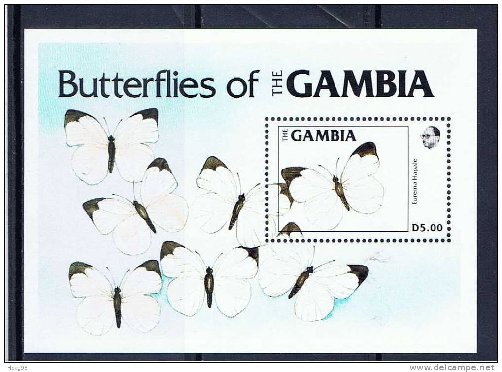 WAG Gambia 1984 Mi Bl. 11 - 543 Mnh Schmetterlinge - Gambia (1965-...)