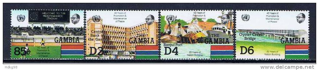 WAG Gambia 1985 Mi 583-90 Mnh 40 Jahre UN - Gambia (1965-...)