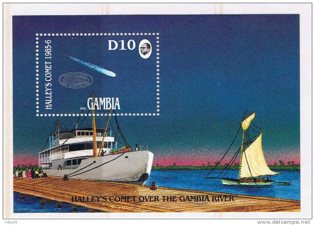 WAG+ Gambia 1986 Mi Bl. 30 - 662 Mnh Halleyscher Komet - Gambia (1965-...)