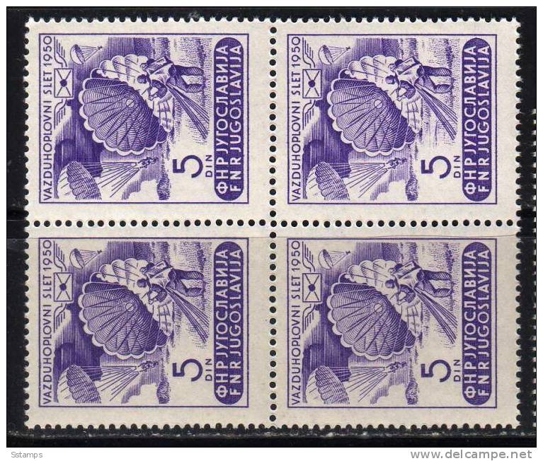 U-32  JUGOSLAVIA JUGOSLAVIJA  AEREI Parachute Jumping  NEVER HINGED - Unused Stamps