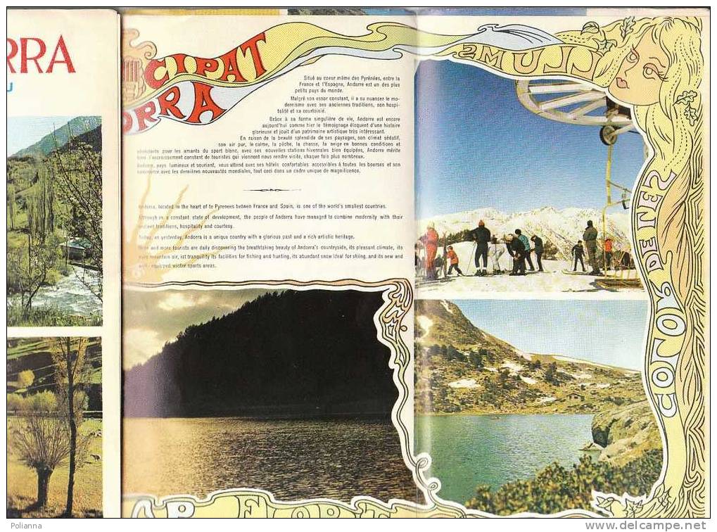 B0131 - Brochure Turistica  PRINCIPATO D'ANDORRA  Anni ´70/S.JULIA DE LORIA/LES ESCALDES/CANILLO/ORDINO/ENCAMP/LA MASSAN - Tourisme, Voyages