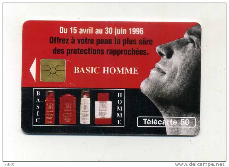 - TELECARTE FRANCE . BASIC HOMME 1996 - Parfum