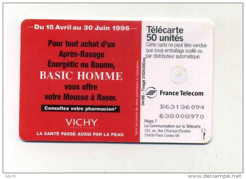 - TELECARTE FRANCE . BASIC HOMME 1996 - Profumi