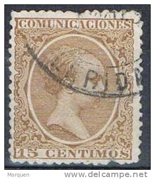 España, Num 219.  15 Cts Error De Color Castaño Amarillo - Used Stamps