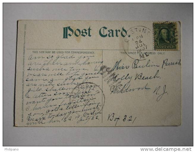 Light House     Owl's Head Rockland Me  1907 Cancel - Other & Unclassified