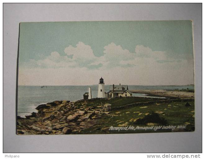 Light House      Pemaquid Me  Pemaquid Light Looking West  Undivded Back - Other & Unclassified