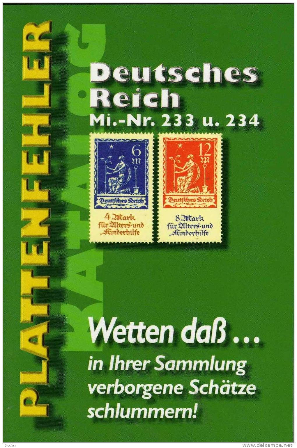 Schantl Reichspost Plattenfehler Katalog 1.Auflage DR 233/234 Neu 15€ Spezial - Katalog New Catalogue From Old Germany - Allemagne