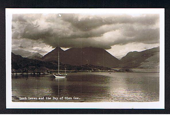 RB 570 -  Real Photo Postcard - Loch Leven And The Pap Of Glen Coe Argyll Scotland - Fife