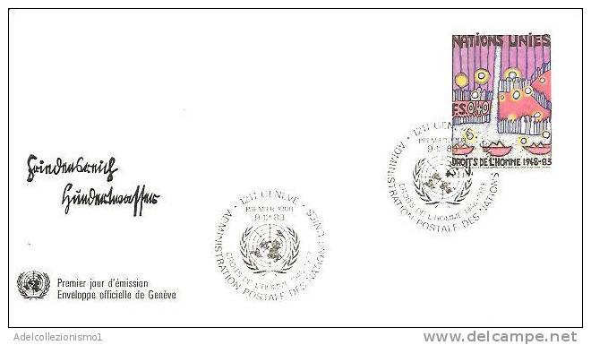 46640)lettera F.d.c. Nazioni Unite Con Un Valore + Annullo - Sonstige & Ohne Zuordnung