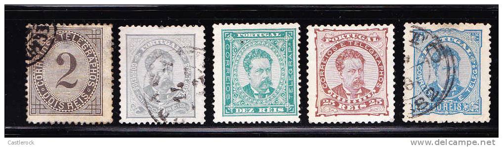 T)1882-87 PORTUGAL SCN 57/61,USED,SCV 30 - Oblitérés