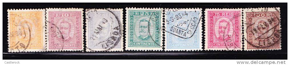 T)1892-93 PORTUGAL,SCN 67,68,70-73,75,USED,SCV 42 - Usati