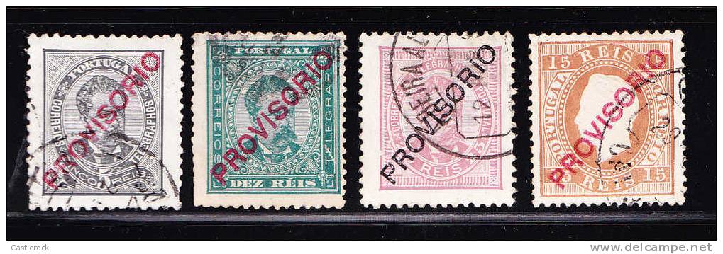 T)1892-93 PORTUGAL SCN 81,82,84,86,USED,SCV 33.25 - Used Stamps