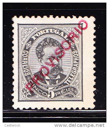 T)1892 PORTUGAL SCN 81,NG,OVERPRINTED IN RED,SCV 13.50 - Used Stamps